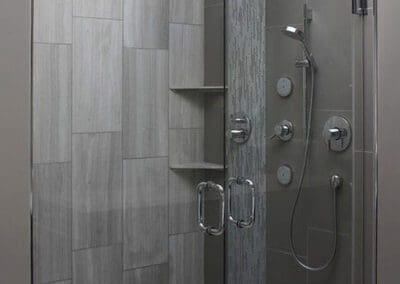 Lindin Design & Company | Spartanburg, SC | bathroom design, gorgeous gray shower