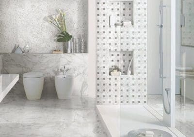Lindin Design & Company | Spartanburg, SC | bathroom design, white and gray color palette