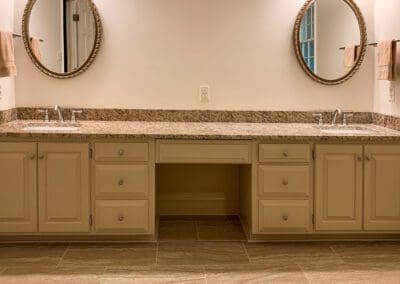 Lindin Design & Company | Spartanburg, SC | bath design double sinks and matching mirrors