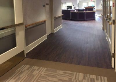 Lindin Design & Company | Spartanburg, SC | commercial design hallway and reception area