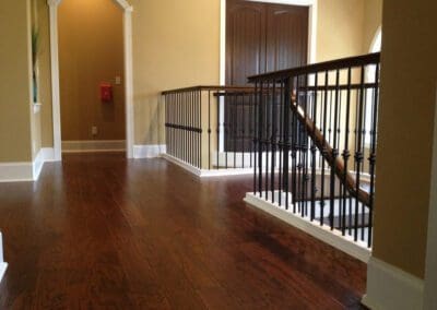 Lindin Design & Company | Spartanburg, SC | flooring design, hardwood floors in upstairs hallway