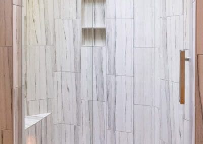 Lindin Design & Company | Spartanburg, SC | bathroom design, shower enclosure with tile
