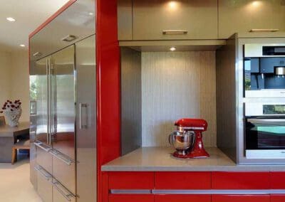 Lindin Design & Company | Spartanburg, SC | kitchen design, modern red kitchen