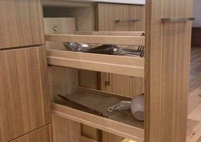Lindin Design & Company | Spartanburg, SC | pull out drawer in kitchen